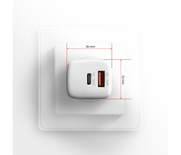 Axagon ACU-PQ30W, Sil 30W, 2x port, PD3.0/PPS/QC4+/SFC/AFC/Apple - 1353460 - zdjęcie 4